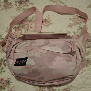 Jansport Pink Camo Crossbody Bag with Adjustable Strap NWT